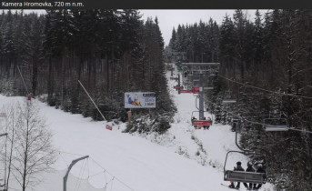 Preview webcam image The ski resort Špindlerův Mlýn - Hromovka