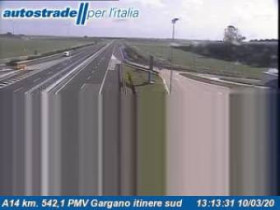 Preview webcam image Foggia - A14 - KM 542,1
