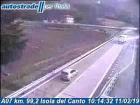 Preview webcam image Isola del Cantone - A07 - KM 99,2