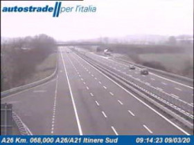 Preview webcam image Alessandria - Traffic A26 - KM 68,0