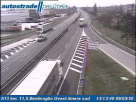 Preview webcam image Bentivoglio - Traffic A13 - KM 11,5